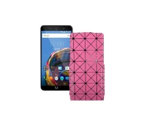 Купить - чехол для смартфона  Чехол-флип из экокожи для телефона Wileyfox Swift 2x Розовый ромб