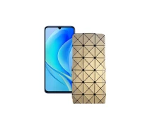 Купить - чехол для смартфона  Чехол-флип из экокожи для телефона Huawei Nova Y70 Золотой ромб