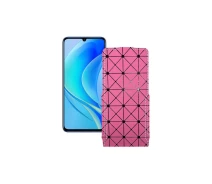 Купить - чехол для смартфона  Чехол-флип из экокожи для телефона Huawei Nova Y70 Розовый ромб