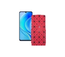 Купить - чехол для смартфона  Чехол-флип из экокожи для телефона Huawei Nova Y70 Красный ромб