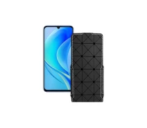 Купить - чехол для смартфона  Чехол-флип из экокожи для телефона Huawei Nova Y70 Черный ромб