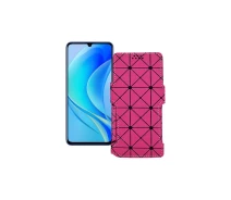 Купить - чехол для смартфона  Чехол-книга из экокожи для телефона Huawei Nova Y70 Розовый ромб