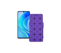 Купить - чехол для смартфона  Чехол-книга из экокожи для телефона Huawei Nova Y70 Фиолетовый ромб