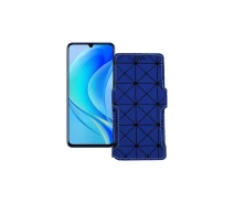 Купить - чехол для смартфона  Чехол-книга из экокожи для телефона Huawei Nova Y70 Синий ромб