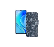 Купить - чехол для смартфона  Чехол-книга из экокожи для телефона Huawei Nova Y70 Хаки-синий