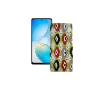 Купить - чехол для смартфона  Чехол-флип из экокожи для телефона Infinix Hot 12 Камни-цветные