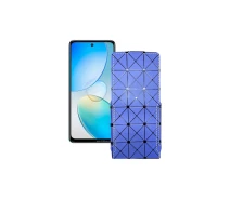 Купить - чехол для смартфона  Чехол-флип из экокожи для телефона Infinix Hot 12 Синий ромб