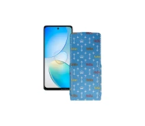 Купить - чехол для смартфона  Чехол-флип из экокожи для телефона Infinix Hot 12 Фэшн голубой