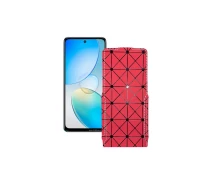 Купить - чехол для смартфона  Чехол-флип из экокожи для телефона Infinix Hot 12 Красный ромб