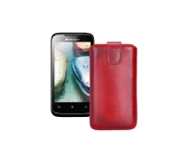 Купить - чехол для смартфона  Вытяжка из кожи для телефона Lenovo A369i Красный