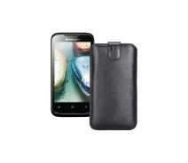 Купить - чехол для смартфона  Вытяжка из кожи для телефона Lenovo A369i Черный