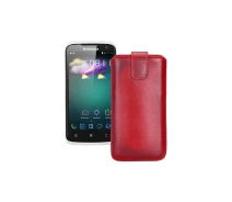 Купить - чехол для смартфона  Вытяжка из кожи для телефона Lenovo S820 Красный