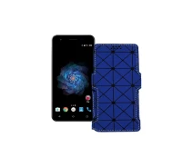 Купить - чехол для смартфона  Чехол-книга из экокожи для телефона S-Tell P771 Синий ромб