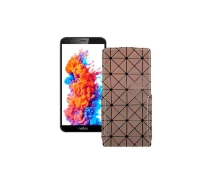 Купить - чехол для смартфона  Чехол-флип из экокожи для телефона TP-Link Neffos C5 Plus Коричневый ромб