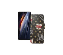 Купить - чехол для смартфона  Чехол-книга из экокожи для телефона Tecno Pova 4 Pro Луи-Витон-коричневый