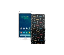 Купить - чехол для смартфона  Чехол-флип из экокожи для телефона Doro 8080 Фэшн черный