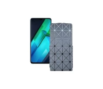 Купить - чехол для смартфона  Чехол-флип из экокожи для телефона Infinix Note 12 VIP Серый ромб