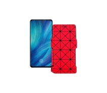 Купить - чехол для смартфона  Чехол-книга из экокожи для телефона Vivo X27 Красный ромб