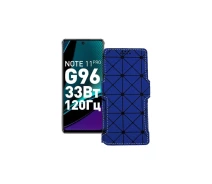 Купить - чехол для смартфона  Чехол-книга из экокожи для телефона Infinix Note 11 Pro Синий ромб