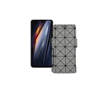 Купить - чехол для смартфона  Чехол-книга из экокожи для телефона Tecno Pova 4 Pro Серый ромб