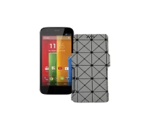 Купить - чехол для смартфона  Чехол-книга из экокожи для телефона Motorola Moto G XT1031 Серый ромб