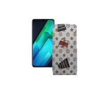 Купить - чехол для смартфона  Чехол-флип из экокожи для телефона Infinix Note 12 VIP Луи-Витон-белый