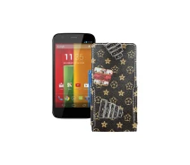 Купить - чехол для смартфона  Чехол-флип из экокожи для телефона Motorola Moto G XT1031 Луи-Витон-коричневый