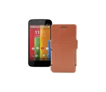 Купить - чехол для смартфона  Чехол-книга из экокожи для телефона Motorola Moto G XT1031 Коричневый