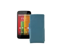 Купить - чехол для смартфона  Чехол-флип из экокожи для телефона Motorola Moto G XT1031 Тм. Бирюзовый