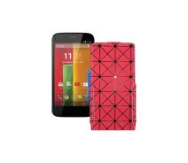 Купить - чехол для смартфона  Чехол-флип из экокожи для телефона Motorola Moto G XT1031 Красный ромб
