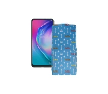Купить - чехол для смартфона  Чехол-флип из экокожи для телефона Tecno Camon 15 Premier Фэшн голубой