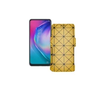 Купить - чехол для смартфона  Чехол-книга из экокожи для телефона Tecno Camon 15 Premier Золотой ромб