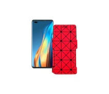 Купить - чехол для смартфона  Чехол-книга из экокожи для телефона Tecno Phantom X Красный ромб