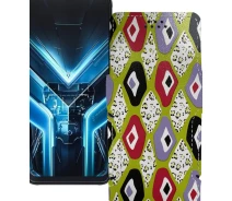 Купить - чехол для смартфона  Чехол-книга из экокожи для телефона Cubot X70 Камни-цветные