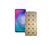 Купить - чехол для смартфона  Чехол-флип из экокожи для телефона Tecno Camon 15 Premier Золотой ромб