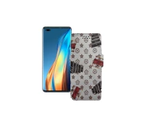 Купить - чехол для смартфона  Чехол-книга из экокожи для телефона Tecno Phantom X Луи-Витон-белый