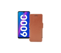 Купить - чехол для смартфона  Чехол-книга из экокожи для телефона Tecno Spark 6 Air Коричневый