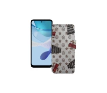 Купить - чехол для смартфона  Чехол-книга из экокожи для телефона Motorola Moto G (2023) Луи-Витон-белый
