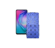 Купить - чехол для смартфона  Чехол-флип из экокожи для телефона Tecno Camon 15 Premier Синий ромб