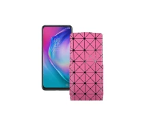 Купить - чехол для смартфона  Чехол-флип из экокожи для телефона Tecno Camon 15 Premier Розовый ромб