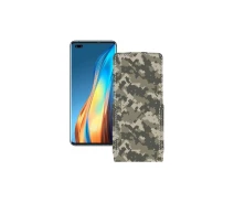 Купить - чехол для смартфона  Чехол-флип из экокожи для телефона Tecno Phantom X Хаки-зеленый