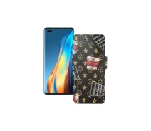 Купить - чехол для смартфона  Чехол-книга из экокожи для телефона Tecno Phantom X Луи-Витон-коричневый