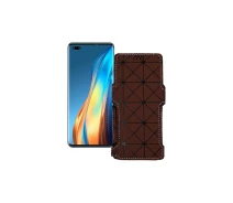 Купить - чехол для смартфона  Чехол-книга из экокожи для телефона Tecno Phantom X Коричневый ромб