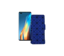 Купить - чехол для смартфона  Чехол-книга из экокожи для телефона Tecno Phantom X Синий ромб