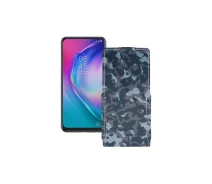 Купить - чехол для смартфона  Чехол-флип из экокожи для телефона Tecno Camon 15 Premier Хаки-синий