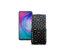 Купить - чехол для смартфона  Чехол-флип из экокожи для телефона Tecno Camon 15 Premier Фэшн черный