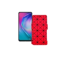 Купить - чехол для смартфона  Чехол-книга из экокожи для телефона Tecno Camon 15 Premier Красный ромб