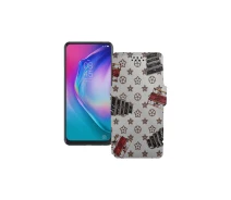 Купить - чехол для смартфона  Чехол-книга из экокожи для телефона Tecno Camon 15 Premier Луи-Витон-белый