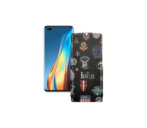 Купить - чехол для смартфона  Чехол-флип из экокожи для телефона Tecno Phantom X Битлз
