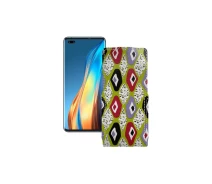 Купить - чехол для смартфона  Чехол-флип из экокожи для телефона Tecno Phantom X Камни-цветные